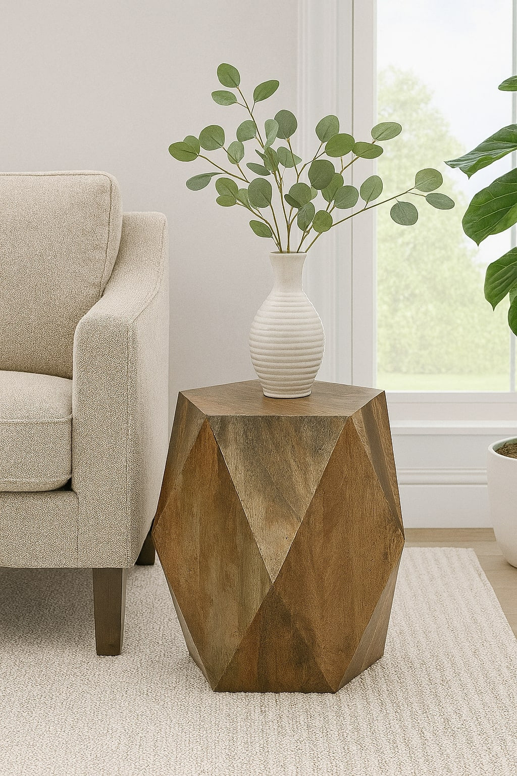 Kelne Wooden Accent Table