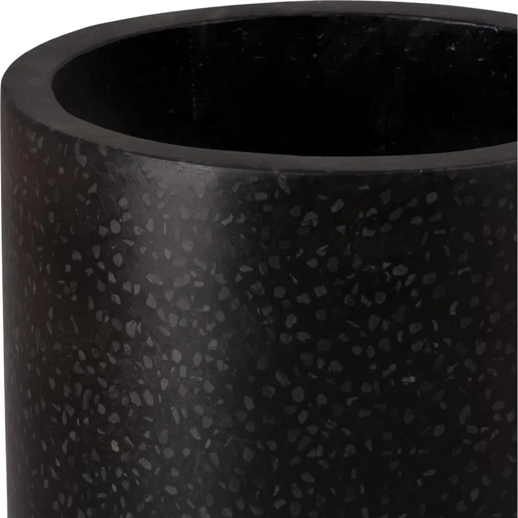 Tall Cylinder Terrazzo Round Planter