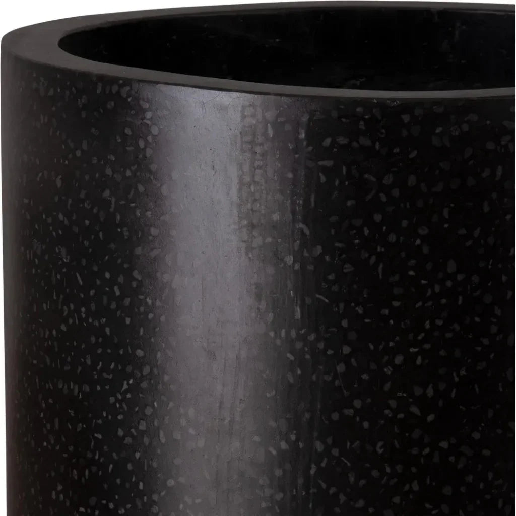 Tall Cylinder Terrazzo Round Planter