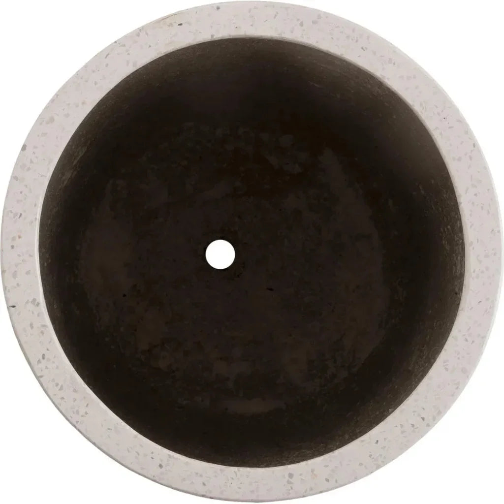 Tall Cylinder Terrazzo Round Planter