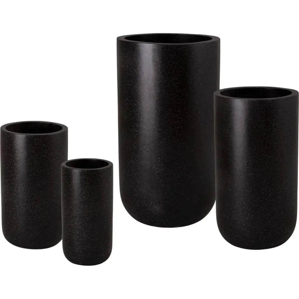 Tall Cylinder Terrazzo Round Planter