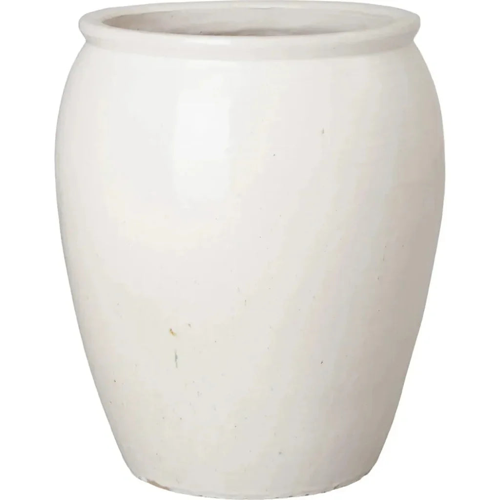 Tall Round Ceramic Planter