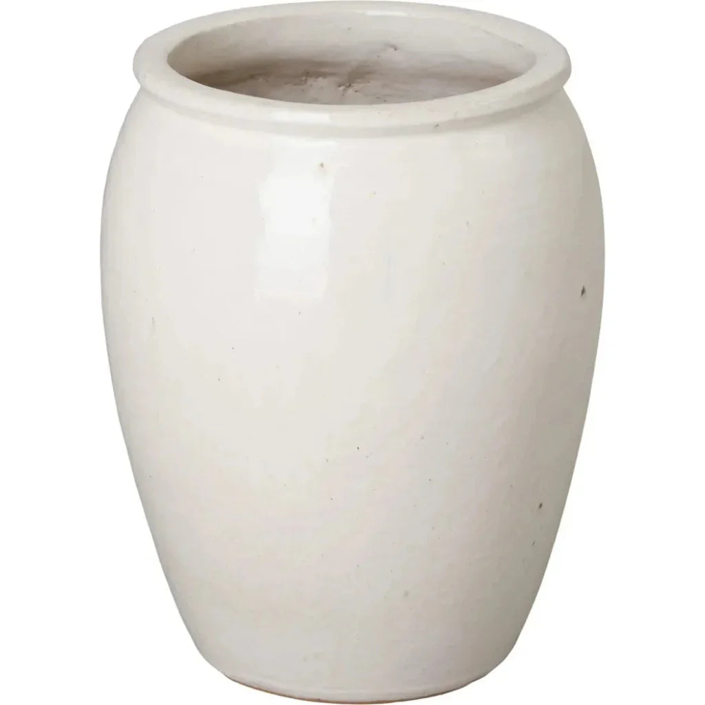 Tall Round Ceramic Planter