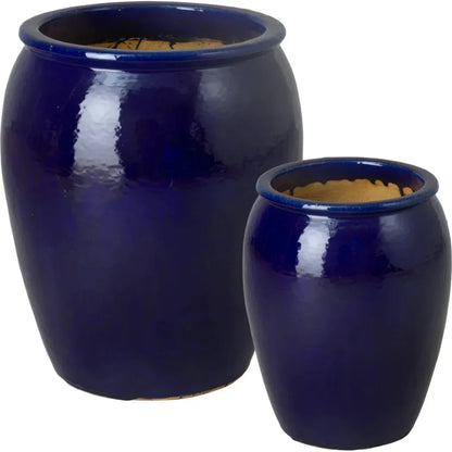 Tall Round Ceramic Planter