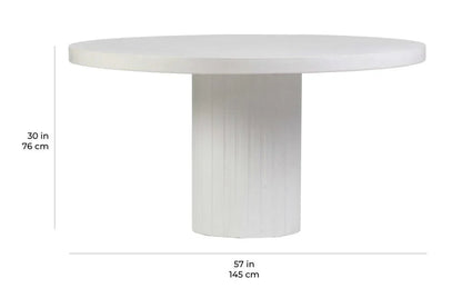 Tama Concrete Round Patio Dining Table