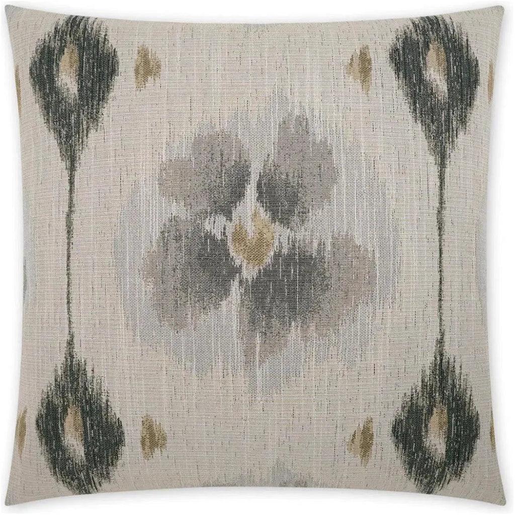 Tamarix Charcoal Floral Taupe Large Throw Pillow Insert