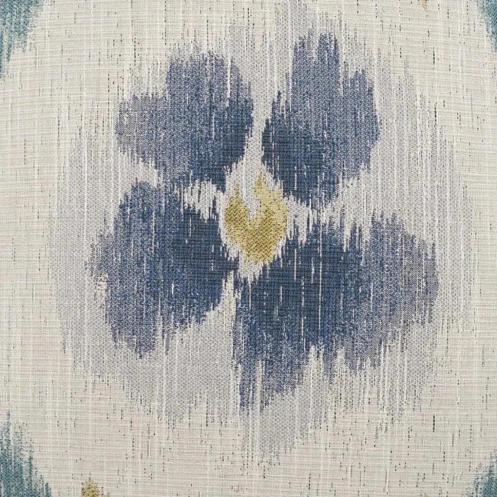 Tamarix Indigo Floral Blue Teal Large Throw Pillow
