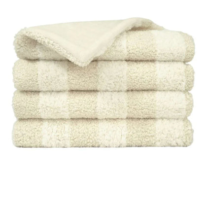 Tamed Handcrafted Ivory Throw Blanket