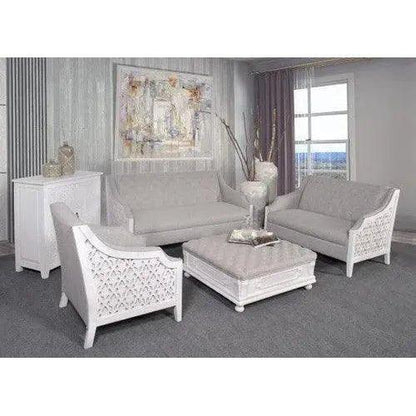 Taneth Grey Cotton Accent Chair