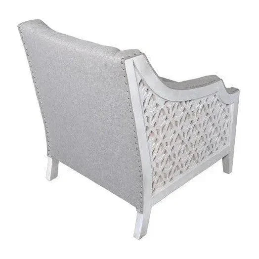 Taneth Grey Cotton Accent Chair