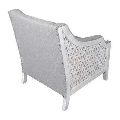Taneth Grey Cotton Accent Chair