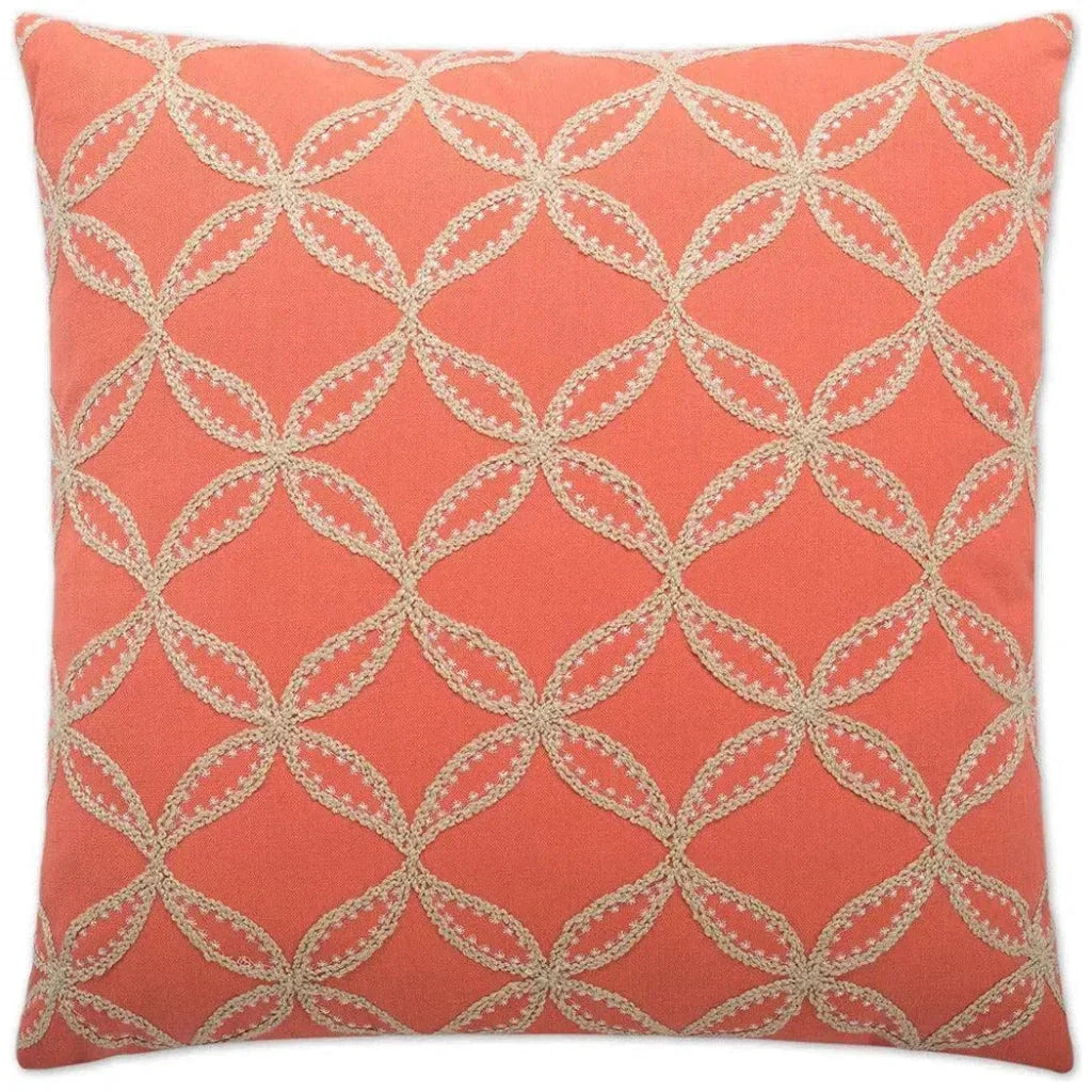Tanjib Salmon Red Throw Pillow With Insert