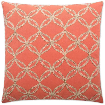 Tanjib Salmon Red Throw Pillow With Insert