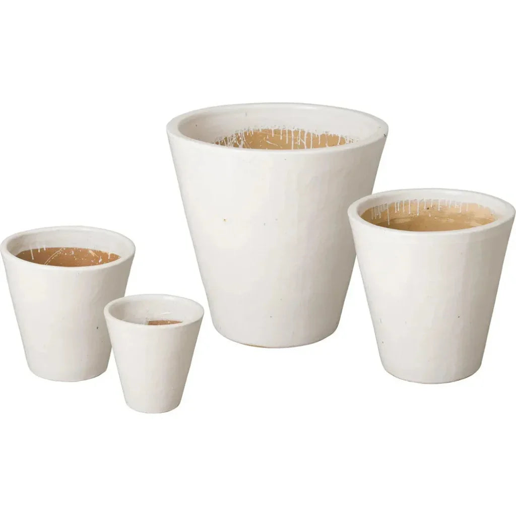 Tapered Round Ceramic Planter