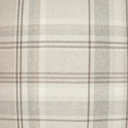 Tartan Buff Plaid Check Tan Brown Large Throw Pillow