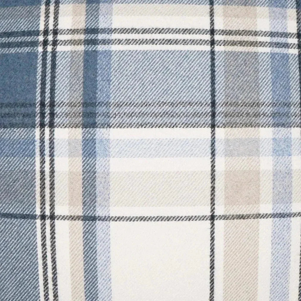 Tartan Navy Plaid Check Navy Large Throw Pillow Insert