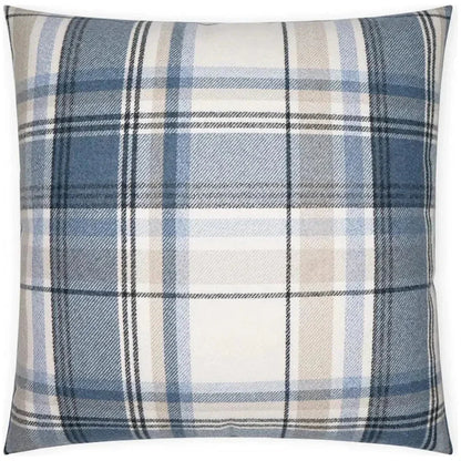 Tartan Navy Plaid Check Navy Large Throw Pillow Insert