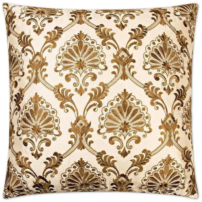 Tavoos Gold Throw Pillow With Insert