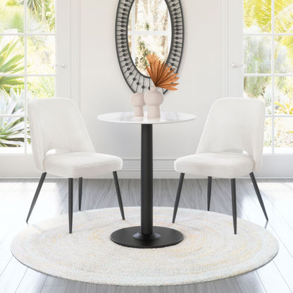 Teddy Shearling Fabric Dining Chair 2PC