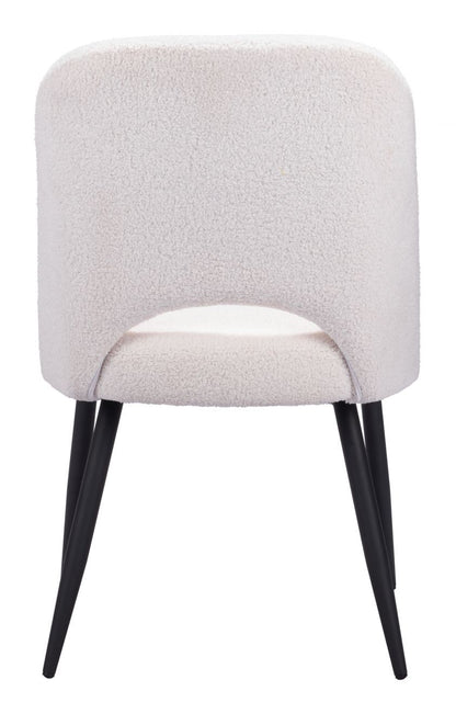 Teddy Shearling Fabric Dining Chair 2PC