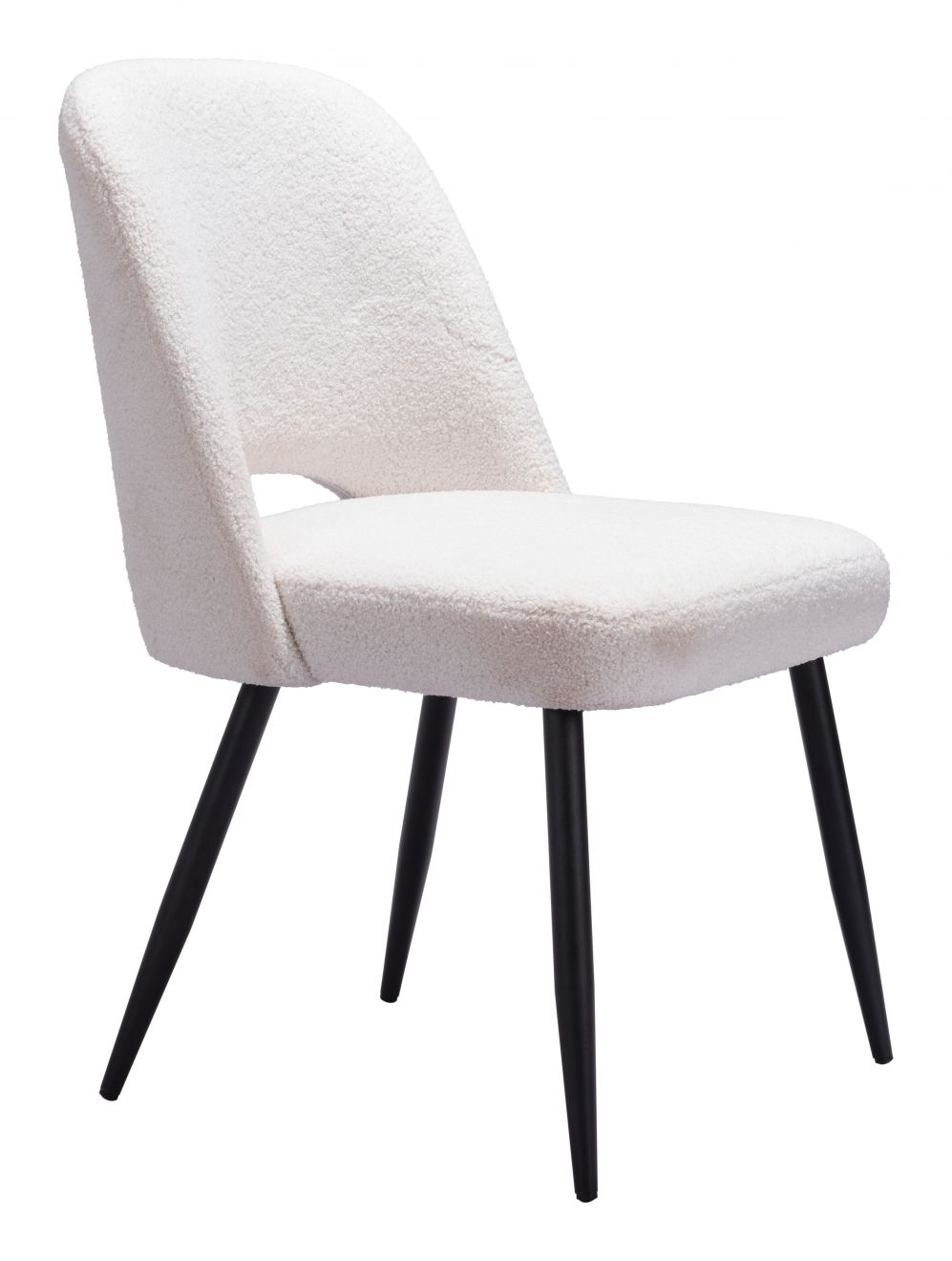 Teddy Shearling Fabric Dining Chair 2PC