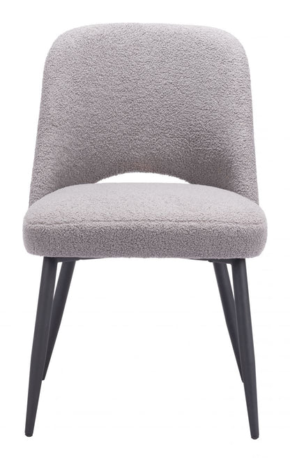 Teddy Shearling Fabric Dining Chair 2PC