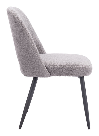 Teddy Shearling Fabric Dining Chair 2PC