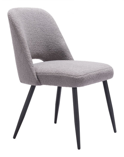 Teddy Shearling Fabric Dining Chair 2PC