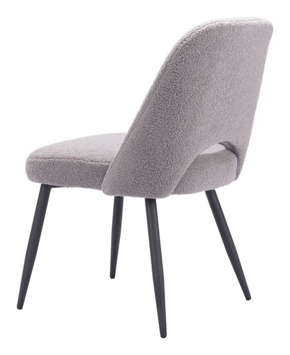 Teddy Shearling Fabric Dining Chair 2PC