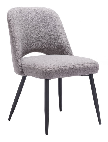 Teddy Shearling Fabric Dining Chair 2PC