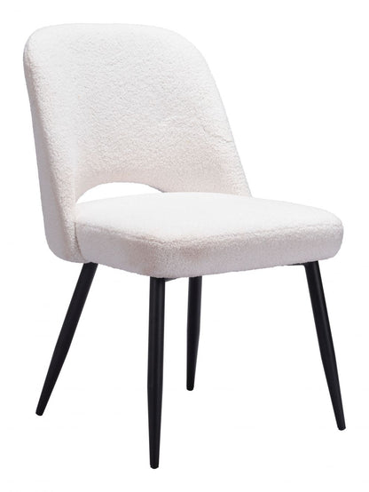 Teddy Shearling Fabric Dining Chair 2PC