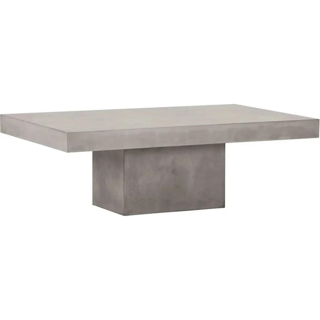 Terrace Concrete Slate Gray Outdoor Coffee Table