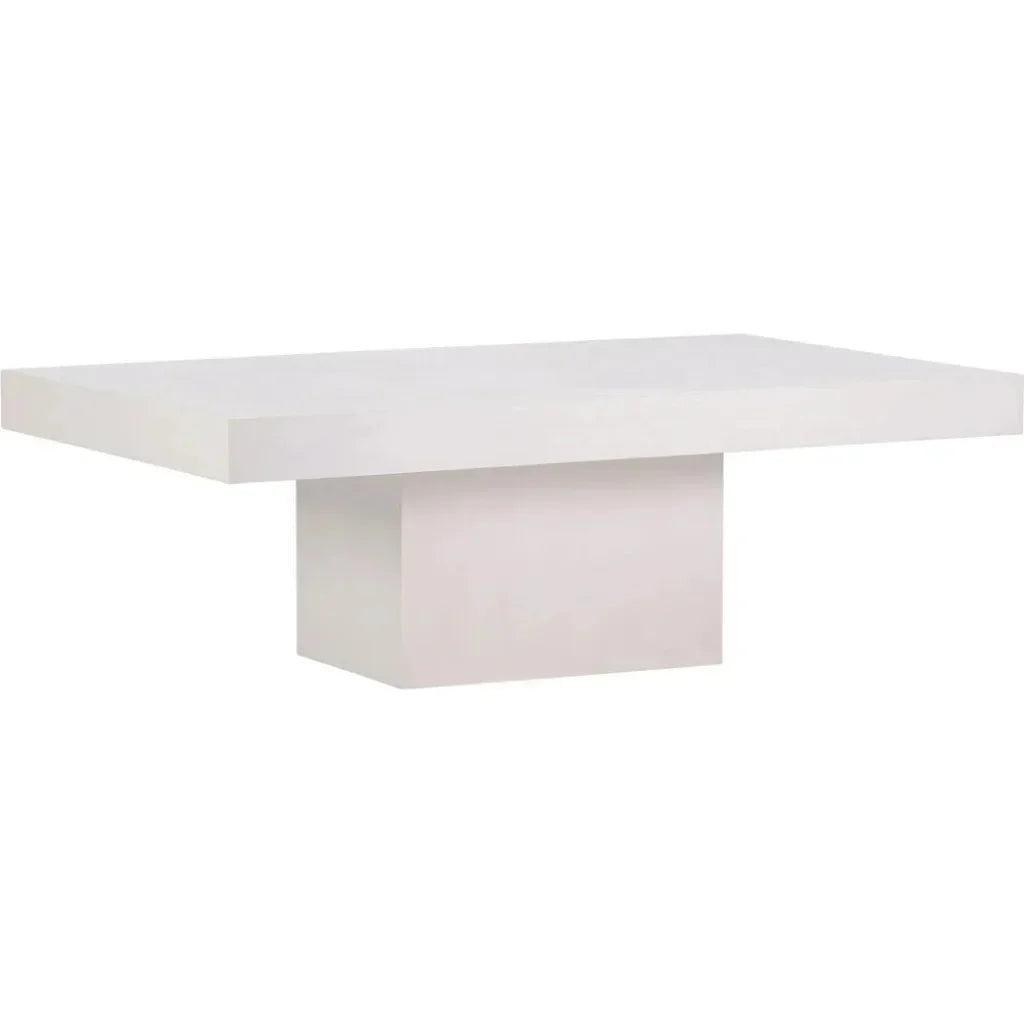 Terrace Concrete White Outdoor Coffee Table