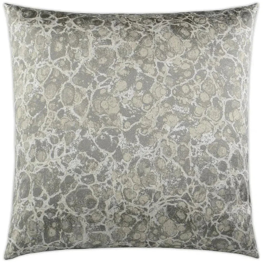Terrazzo Silver Throw Pillow With Insert