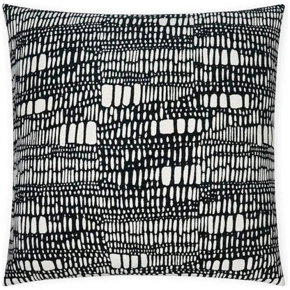 Tesota Domino Abstract Black Large Throw Pillow Insert