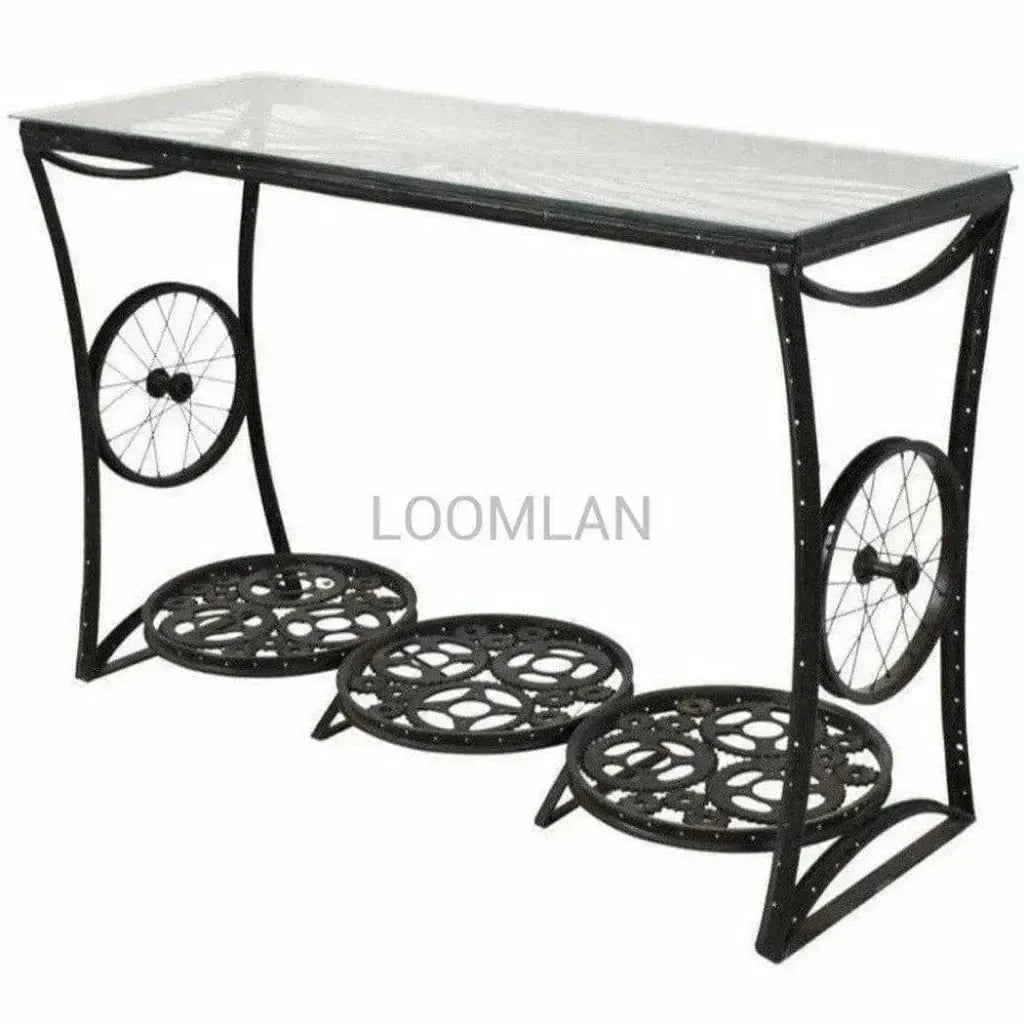 Thaviel Bicycle Parts Design Console Table