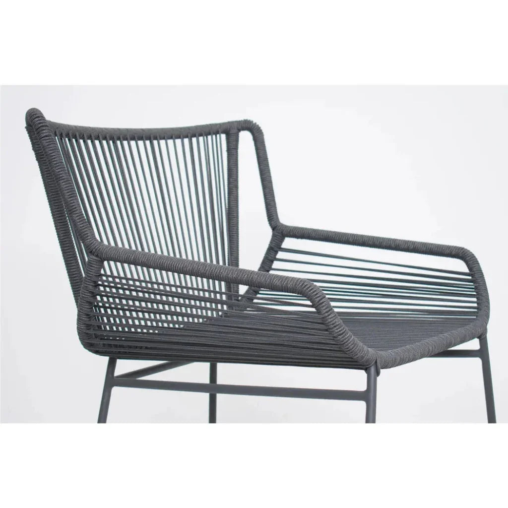 The Dane Dark Gray Patio Counter Stool 2PC