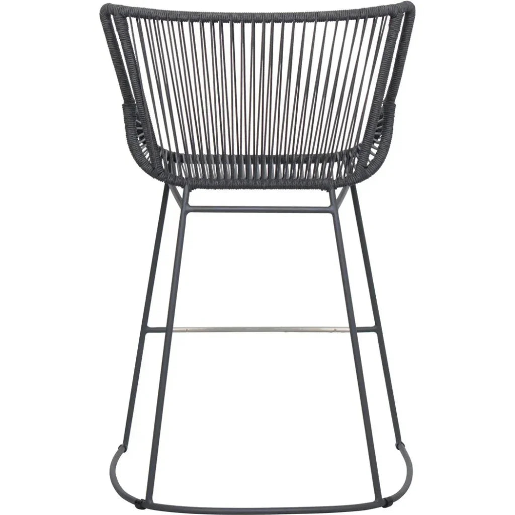 The Dane Dark Gray Patio Counter Stool 2PC