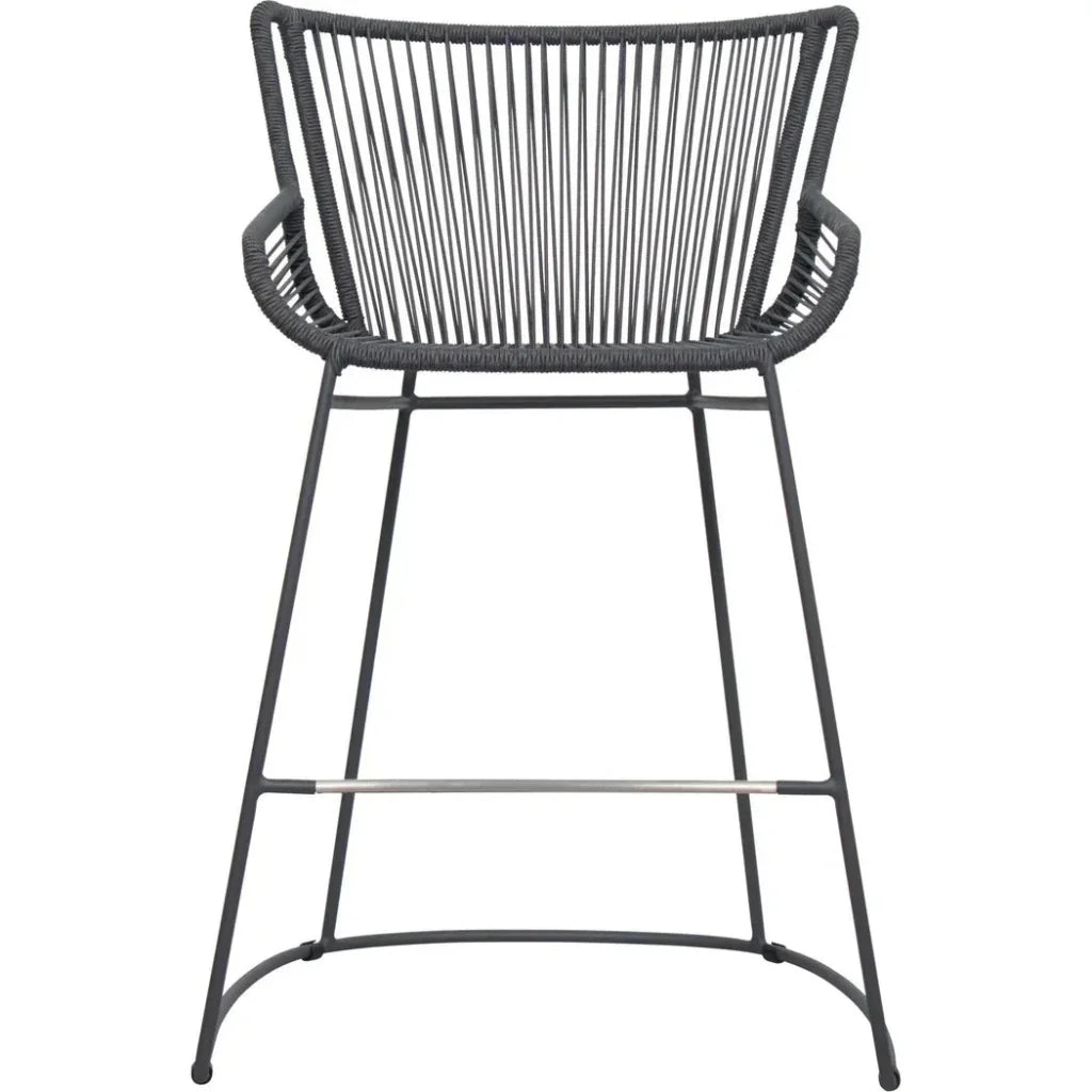 The Dane Dark Gray Patio Counter Stool 2PC