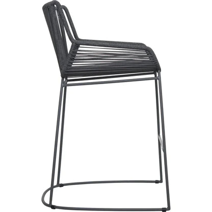 The Dane Dark Gray Patio Counter Stool 2PC