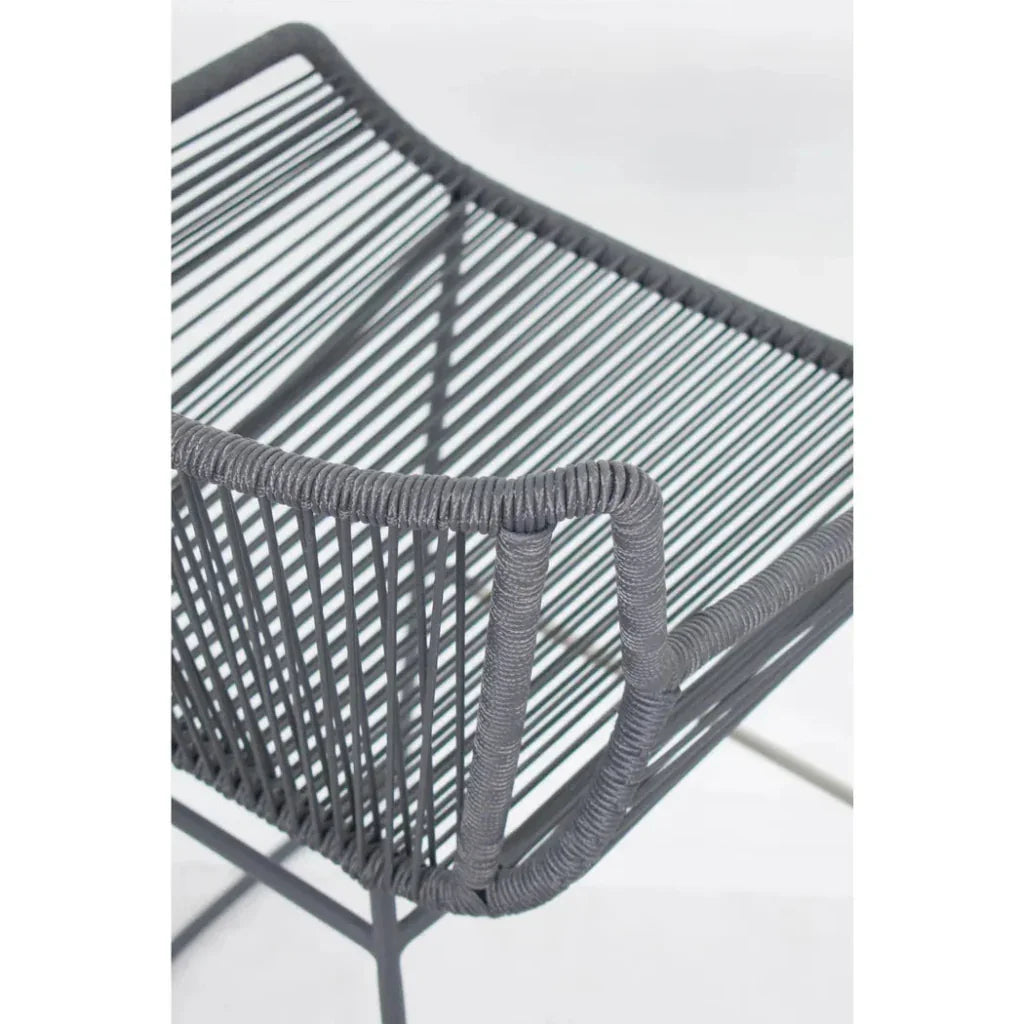 The Dane Dark Gray Patio Counter Stool 2PC