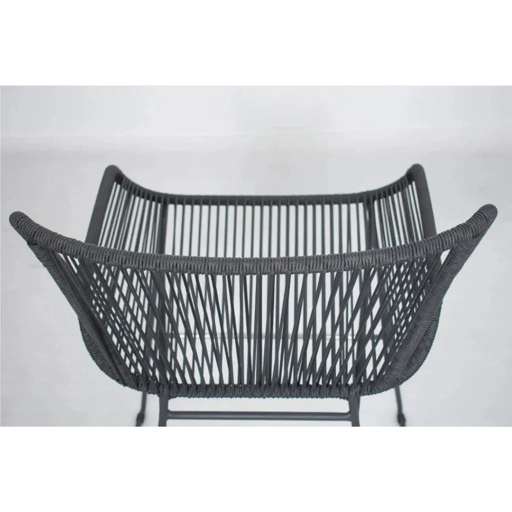 The Dane Dark Gray Patio Counter Stool 2PC
