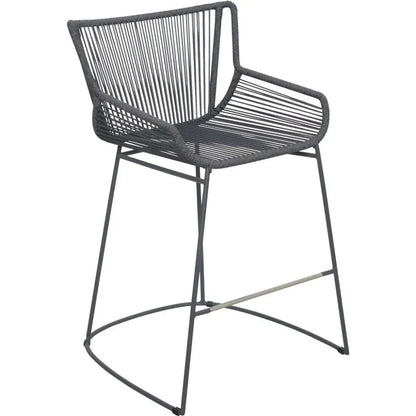 The Dane Dark Gray Patio Counter Stool 2PC
