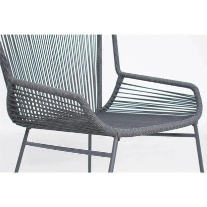 The Dane Dining Arm Chair 2PC Dark Gray Patio Dining
