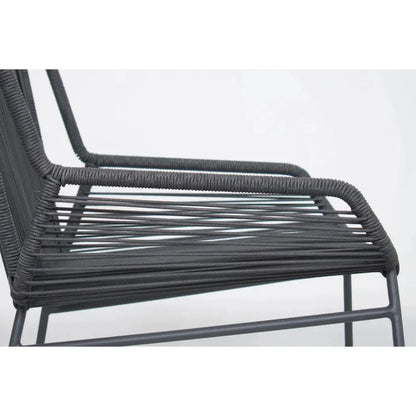 The Dane Dining Arm Chair 2PC Dark Gray Patio Dining