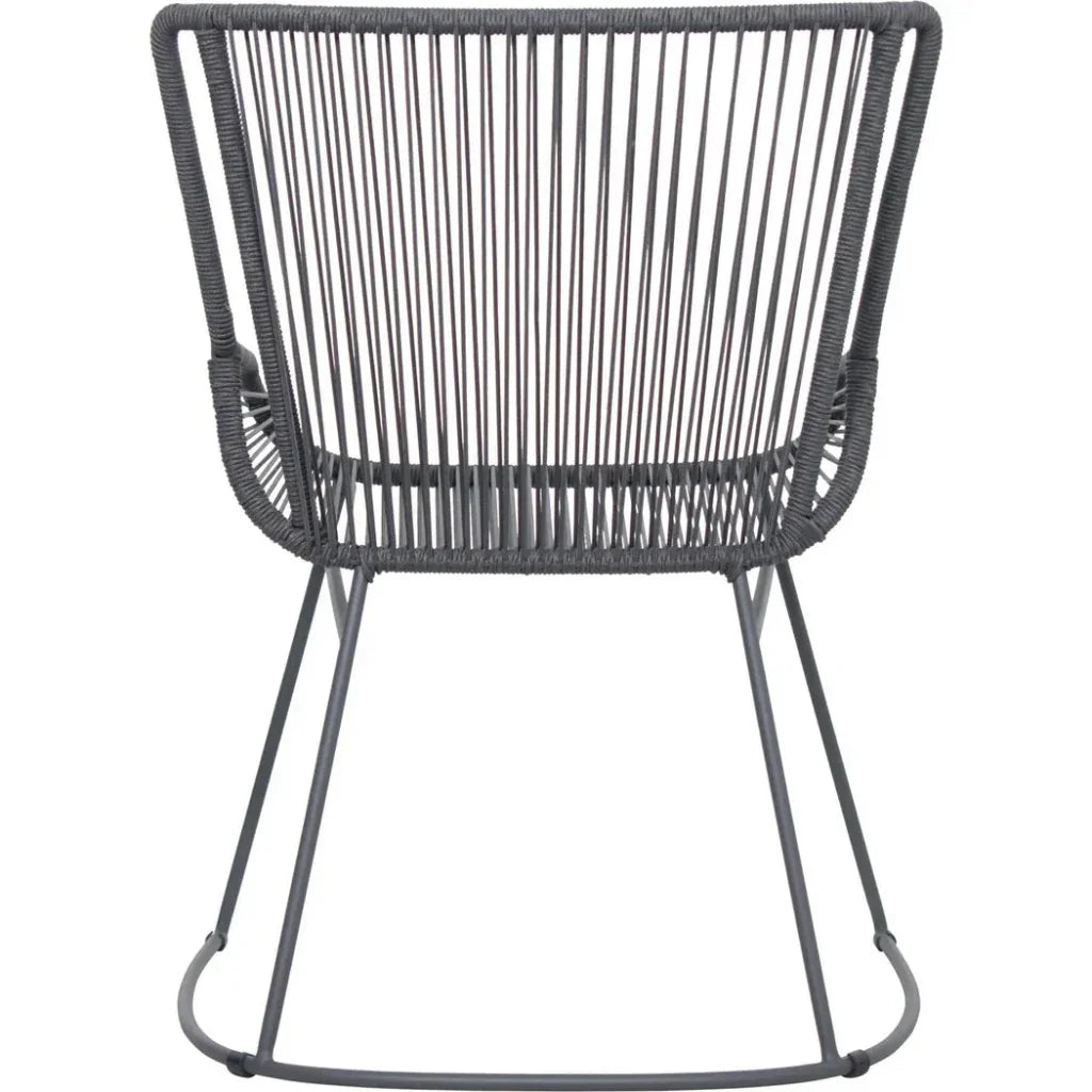 The Dane Dining Arm Chair 2PC Dark Gray Patio Dining