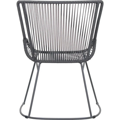 The Dane Dining Arm Chair 2PC Dark Gray Patio Dining