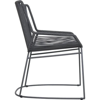 The Dane Dining Arm Chair 2PC Dark Gray Patio Dining