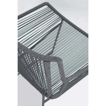 The Dane Dining Arm Chair 2PC Dark Gray Patio Dining