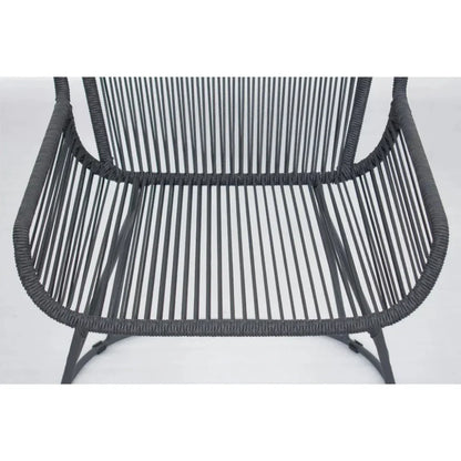 The Dane Dining Arm Chair 2PC Dark Gray Patio Dining